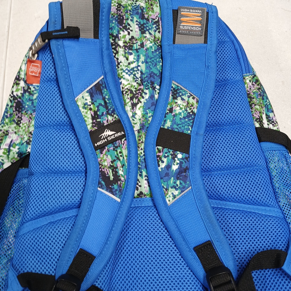 High Sierra Blue and Green Backpack - Picture 13 of 15